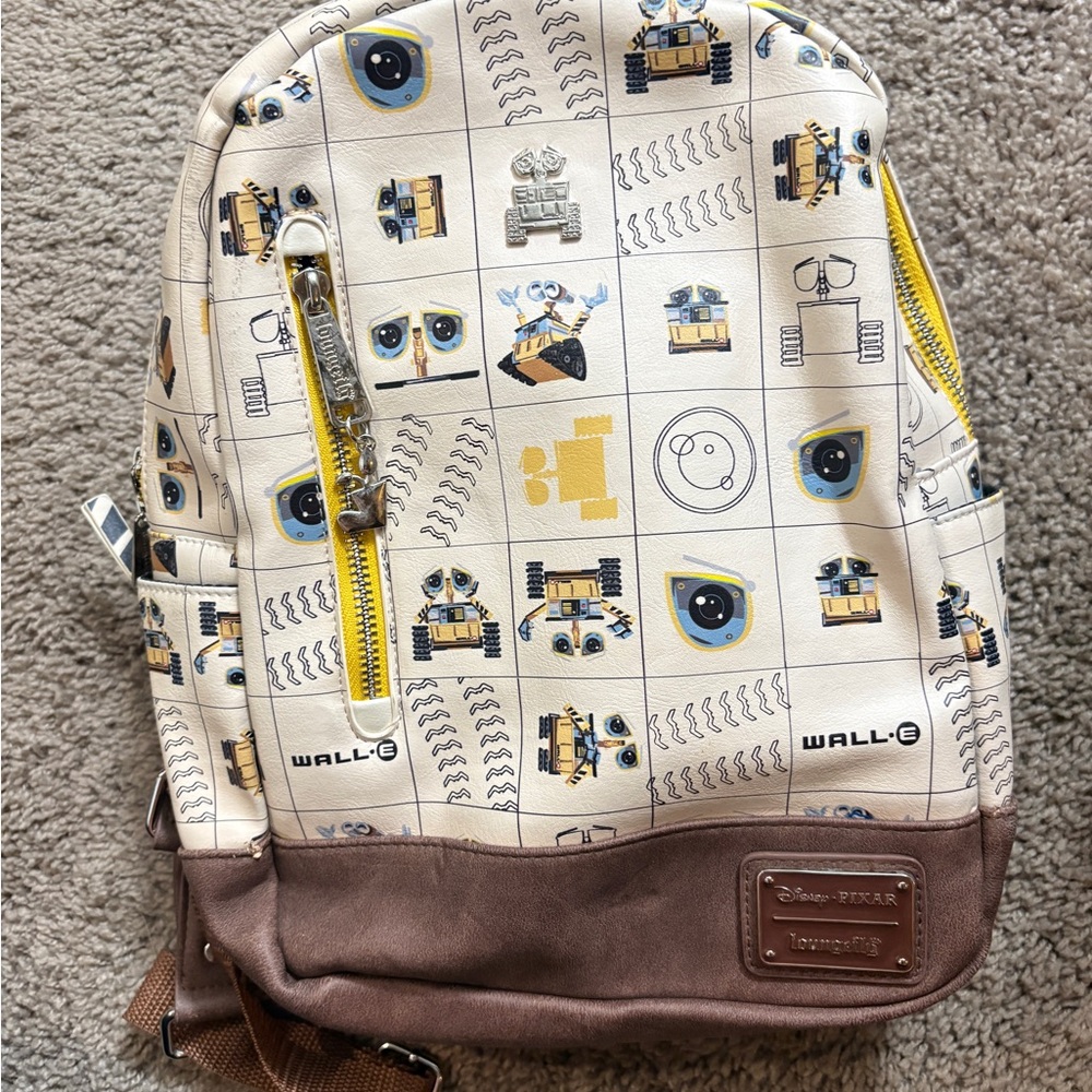 Loungefly WALL·E Cream, Yellow & Brown Graphic Backpack